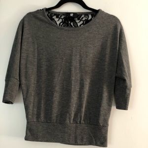 Shirt with lace detail